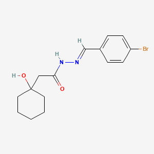 molecular formula C15H19BrN2O2 B5529199 N'-(4-bromobenzylidene)-2-(1-hydroxycyclohexyl)acetohydrazide 