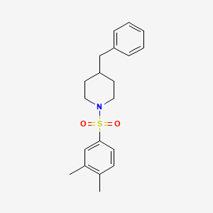 molecular formula C20H25NO2S B5529231 4-benzyl-1-[(3,4-dimethylphenyl)sulfonyl]piperidine 