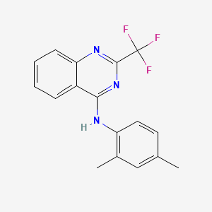 molecular formula C17H14F3N3 B5529235 N-(2,4-dimethylphenyl)-2-(trifluoromethyl)-4-quinazolinamine 