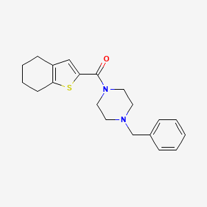 molecular formula C20H24N2OS B5529243 1-benzyl-4-(4,5,6,7-tetrahydro-1-benzothien-2-ylcarbonyl)piperazine 
