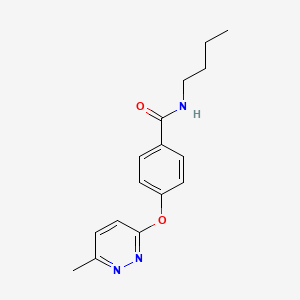 molecular formula C16H19N3O2 B5529267 N-butyl-4-[(6-methyl-3-pyridazinyl)oxy]benzamide 