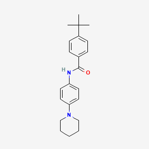 molecular formula C22H28N2O B5529284 4-tert-butyl-N-[4-(1-piperidinyl)phenyl]benzamide 