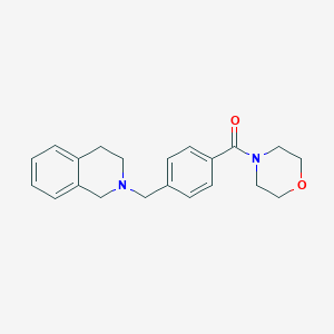 molecular formula C21H24N2O2 B5529354 2-[4-(4-morpholinylcarbonyl)benzyl]-1,2,3,4-tetrahydroisoquinoline 