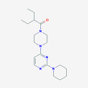 molecular formula C19H31N5O B5529370 4-[4-(2-ethylbutanoyl)-1-piperazinyl]-2-(1-piperidinyl)pyrimidine 