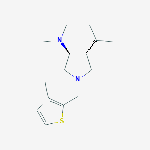 molecular formula C15H26N2S B5529391 (3S*,4R*)-4-isopropyl-N,N-dimethyl-1-[(3-methyl-2-thienyl)methyl]pyrrolidin-3-amine 
