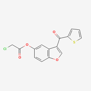 molecular formula C15H9ClO4S B5529415 3-(2-thienylcarbonyl)-1-benzofuran-5-yl chloroacetate 