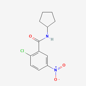 molecular formula C12H13ClN2O3 B5529430 2-chloro-N-cyclopentyl-5-nitrobenzamide CAS No. 329939-84-6