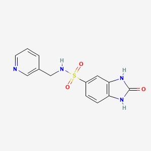 molecular formula C13H12N4O3S B5529445 2-oxo-N-(3-pyridinylmethyl)-2,3-dihydro-1H-benzimidazole-5-sulfonamide 