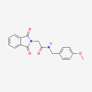 molecular formula C18H16N2O4 B5529446 2-(1,3-dioxo-1,3-dihydro-2H-isoindol-2-yl)-N-(4-methoxybenzyl)acetamide 