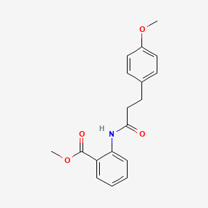 molecular formula C18H19NO4 B5529455 methyl 2-{[3-(4-methoxyphenyl)propanoyl]amino}benzoate 