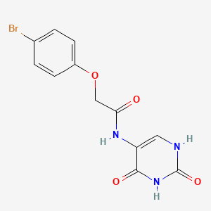 molecular formula C12H10BrN3O4 B5529466 2-(4-bromophenoxy)-N-(2,4-dioxo-1,2,3,4-tetrahydro-5-pyrimidinyl)acetamide 
