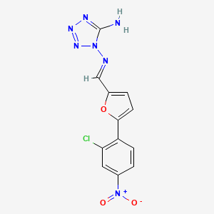 molecular formula C12H8ClN7O3 B5529501 N~1~-{[5-(2-chloro-4-nitrophenyl)-2-furyl]methylene}-1H-tetrazole-1,5-diamine 