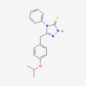molecular formula C18H19N3OS B5529516 5-(4-isopropoxybenzyl)-4-phenyl-4H-1,2,4-triazole-3-thiol 