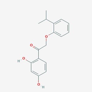 molecular formula C17H18O4 B5529517 1-(2,4-dihydroxyphenyl)-2-(2-isopropylphenoxy)ethanone 