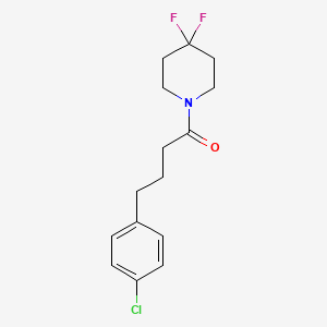 molecular formula C15H18ClF2NO B5529556 1-[4-(4-chlorophenyl)butanoyl]-4,4-difluoropiperidine 