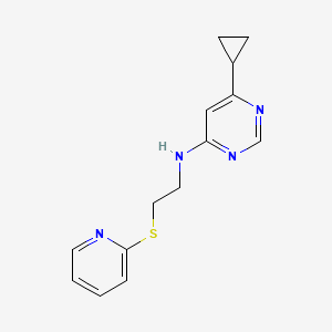 molecular formula C14H16N4S B5529590 6-cyclopropyl-N-[2-(pyridin-2-ylthio)ethyl]pyrimidin-4-amine 