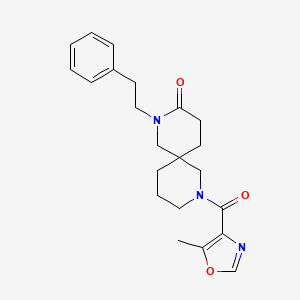 molecular formula C22H27N3O3 B5529621 8-[(5-methyl-1,3-oxazol-4-yl)carbonyl]-2-(2-phenylethyl)-2,8-diazaspiro[5.5]undecan-3-one 
