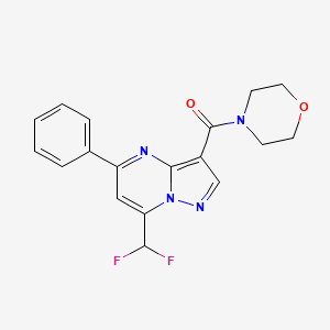 molecular formula C18H16F2N4O2 B5529622 7-(difluoromethyl)-3-(4-morpholinylcarbonyl)-5-phenylpyrazolo[1,5-a]pyrimidine 