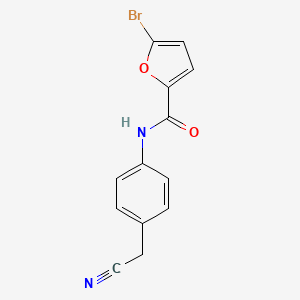 molecular formula C13H9BrN2O2 B5529643 5-bromo-N-[4-(cyanomethyl)phenyl]-2-furamide 