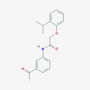 molecular formula C19H21NO3 B5529712 N-(3-acetylphenyl)-2-(2-isopropylphenoxy)acetamide 