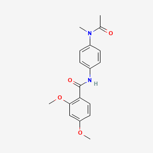 molecular formula C18H20N2O4 B5529713 N-{4-[acetyl(methyl)amino]phenyl}-2,4-dimethoxybenzamide 