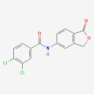 molecular formula C15H9Cl2NO3 B5529730 3,4-dichloro-N-(1-oxo-1,3-dihydro-2-benzofuran-5-yl)benzamide 