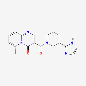 molecular formula C18H19N5O2 B5529752 3-{[3-(1H-imidazol-2-yl)-1-piperidinyl]carbonyl}-6-methyl-4H-pyrido[1,2-a]pyrimidin-4-one 