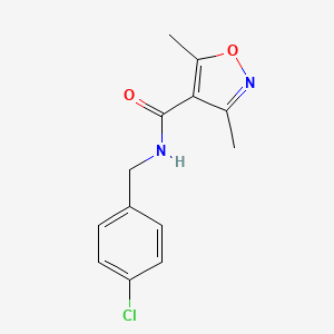 molecular formula C13H13ClN2O2 B5529801 N-(4-chlorobenzyl)-3,5-dimethyl-4-isoxazolecarboxamide 
