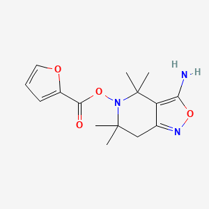 molecular formula C15H19N3O4 B5529824 5-(2-furoyloxy)-4,4,6,6-tetramethyl-4,5,6,7-tetrahydroisoxazolo[4,3-c]pyridin-3-amine 