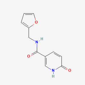 molecular formula C11H10N2O3 B5529872 N-(2-furylmethyl)-6-oxo-1,6-dihydro-3-pyridinecarboxamide 