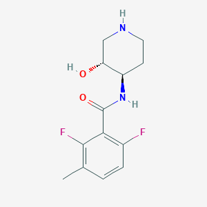 molecular formula C13H16F2N2O2 B5529901 2,6-difluoro-N-[rel-(3R,4R)-3-hydroxy-4-piperidinyl]-3-methylbenzamide hydrochloride 