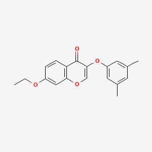 molecular formula C19H18O4 B5529934 3-(3,5-dimethylphenoxy)-7-ethoxy-4H-chromen-4-one 