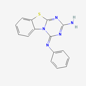 molecular formula C15H11N5S B5529941 4-(phenylimino)-4H-[1,3,5]triazino[2,1-b][1,3]benzothiazol-2-amine 