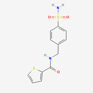 molecular formula C12H12N2O3S2 B5529945 N-[4-(aminosulfonyl)benzyl]-2-thiophenecarboxamide 