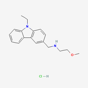 molecular formula C18H23ClN2O B5529975 N-[(9-ethyl-9H-carbazol-3-yl)methyl]-2-methoxyethanamine hydrochloride 