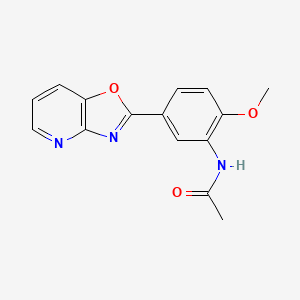 molecular formula C15H13N3O3 B5530029 N-(2-methoxy-5-[1,3]oxazolo[4,5-b]pyridin-2-ylphenyl)acetamide 