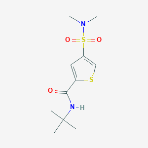 molecular formula C11H18N2O3S2 B5530036 N-(tert-butyl)-4-[(dimethylamino)sulfonyl]-2-thiophenecarboxamide 