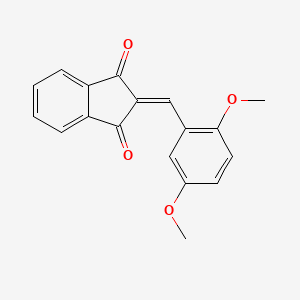 molecular formula C18H14O4 B5530065 2-(2,5-dimethoxybenzylidene)-1H-indene-1,3(2H)-dione CAS No. 67200-96-8