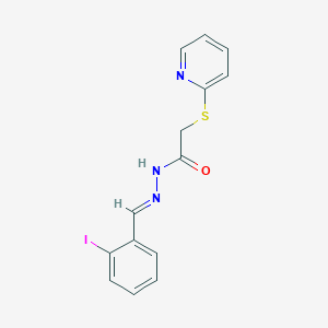molecular formula C14H12IN3OS B5530110 N'-(2-iodobenzylidene)-2-(2-pyridinylthio)acetohydrazide 