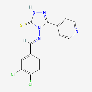 4-[(3,4-dichlorobenzylidene)amino]-5-(4-pyridinyl)-4H-1,2,4-triazole-3-thiol