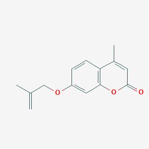 molecular formula C14H14O3 B5530119 4-methyl-7-[(2-methyl-2-propen-1-yl)oxy]-2H-chromen-2-one 