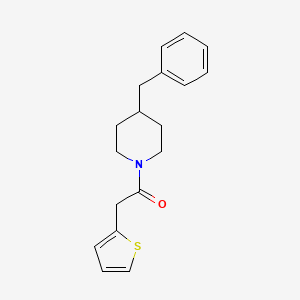 molecular formula C18H21NOS B5530123 4-benzyl-1-(2-thienylacetyl)piperidine 