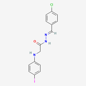 molecular formula C15H13ClIN3O B5530233 N'-(4-chlorobenzylidene)-2-[(4-iodophenyl)amino]acetohydrazide 