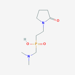 molecular formula C9H19N2O3P B5530239 [(dimethylamino)methyl][2-(2-oxo-1-pyrrolidinyl)ethyl]phosphinic acid 