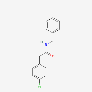 molecular formula C16H16ClNO B5530242 2-(4-chlorophenyl)-N-(4-methylbenzyl)acetamide 