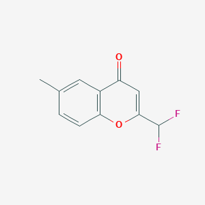 molecular formula C11H8F2O2 B5530263 2-(difluoromethyl)-6-methyl-4H-chromen-4-one CAS No. 5539-74-2