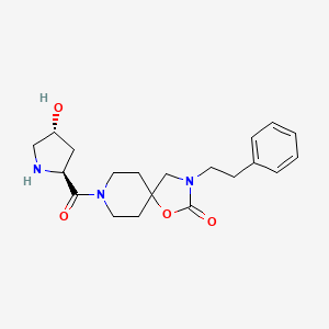 molecular formula C20H27N3O4 B5530269 8-[(4R)-4-hydroxy-L-prolyl]-3-(2-phenylethyl)-1-oxa-3,8-diazaspiro[4.5]decan-2-one hydrochloride 