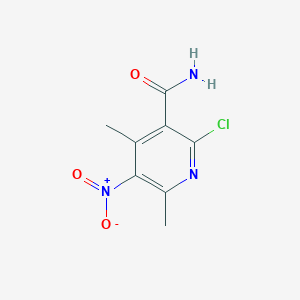 molecular formula C8H8ClN3O3 B5530309 2-chloro-4,6-dimethyl-5-nitronicotinamide 