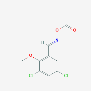molecular formula C10H9Cl2NO3 B5530323 3,5-dichloro-2-methoxybenzaldehyde O-acetyloxime 