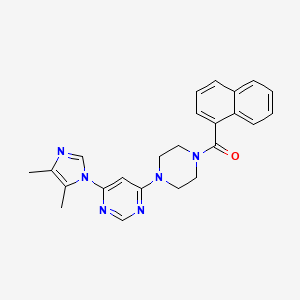 molecular formula C24H24N6O B5530368 4-(4,5-dimethyl-1H-imidazol-1-yl)-6-[4-(1-naphthoyl)-1-piperazinyl]pyrimidine 